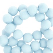 Acrylic beads 6mm round Matt Light blue
